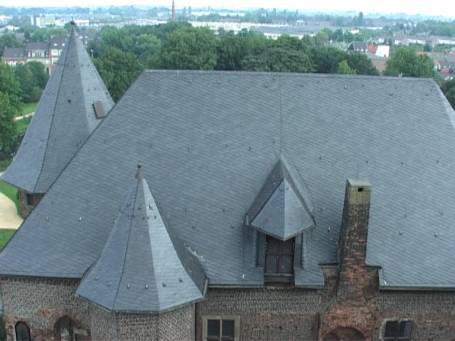 Krefeld : Wasserburg Linn, Blick vom Aussichtsturm aus
